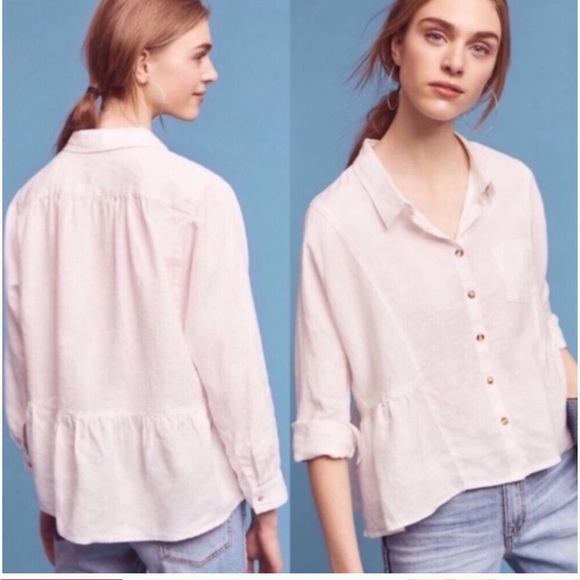 Anthro Holding Horses McKenzie button down top - Picture 1 of 8